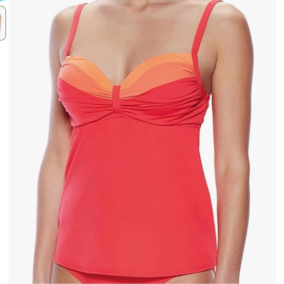 Coco Reef Womens Color Blocked Divine Power Underwire Tankini - Picture 1 of 9